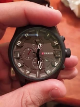 CURREN-Reloj deportivo estilo militar de cuarzo para hombre, cronógrafo con fecha y correa de cuero, marca superior de lujo, negocios, regalo, 8225