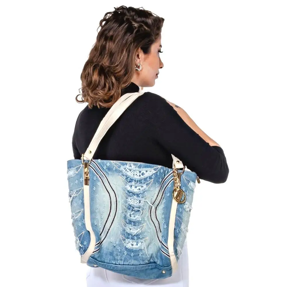 Jeans Bag Handmade Denim Fabric Torn Pattern, Embroidered Gym Bag / Jeans  Women's Bag / Valentine's Gift for Women - AliExpress