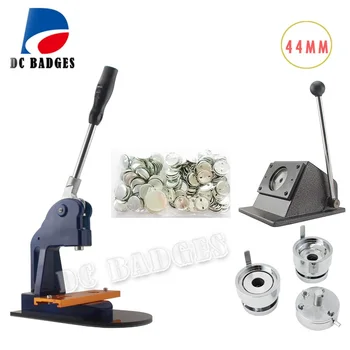 

New 44mm Badge Making Machine + 44mm Metal Paper Cutter + 500 Plastic Blank Badge Buttons