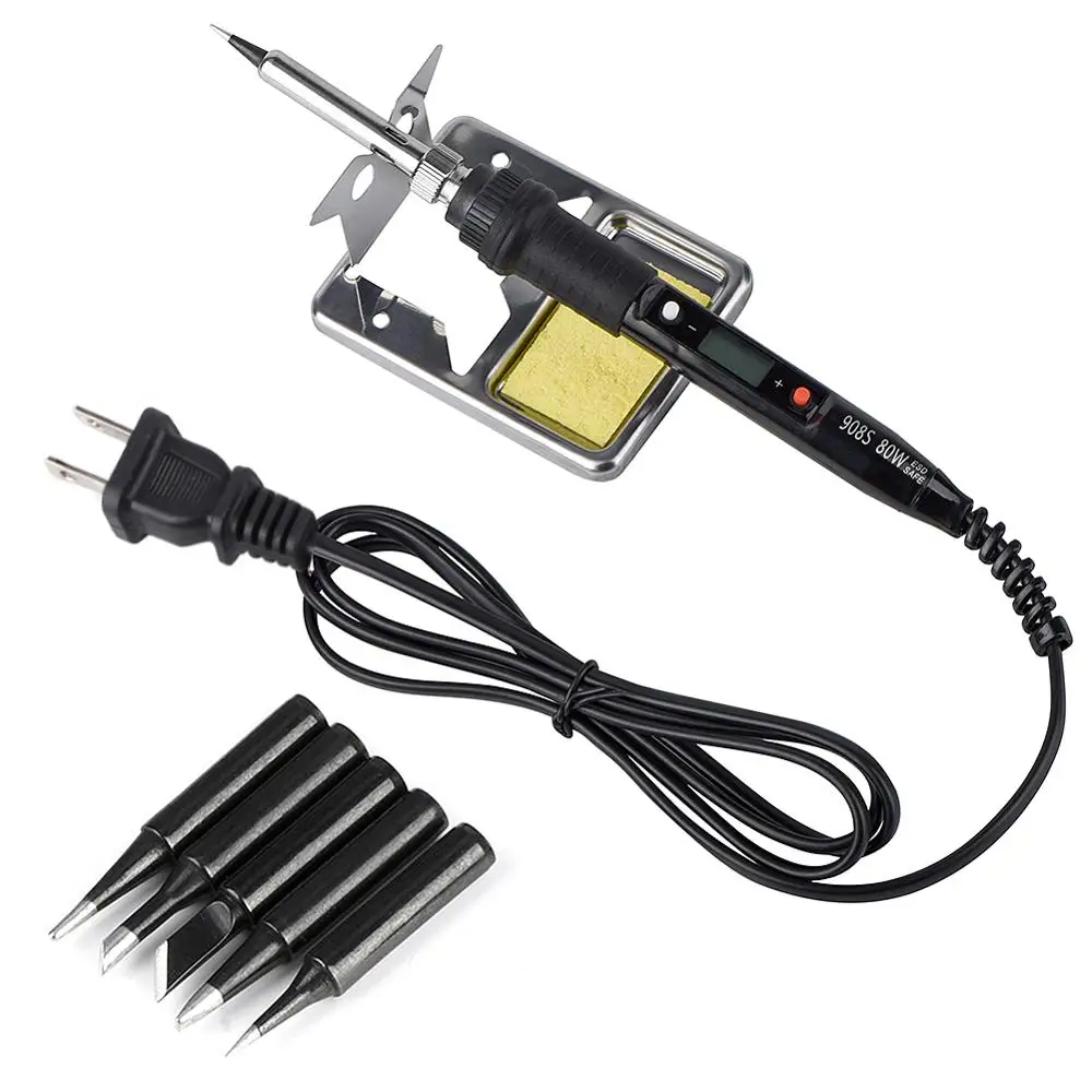 JCD паяльник для подключения к Температура Регулируемый 80W 110V 220V наборы без