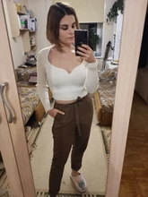 DEAT-suéter de punto con cuello cuadrado corto para mujer, Jersey holgado de manga larga con cuello en V, moda de otoño, 13U090, 2021