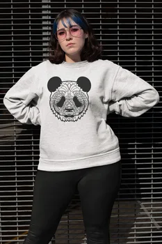 

Angemiel Wear Panda White Women Sweatshirts