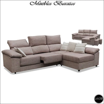 

Sofa Chaise Longue, 3 seats, Beige, ref-04