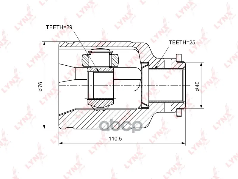 Шрус Внутренний Lynxauto Ci7105 LYNXauto арт. CI7105