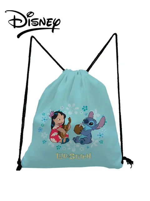 Disney Lilo Stitch Drawstring Bags Cute Cartoon Child Small Backpack Eco Reusable Travel Storage Bag Minimalist Swim Backpack sk1651 Lilo Stitch