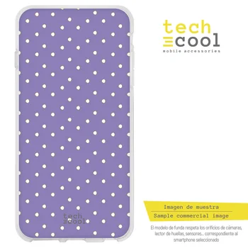 

FunnyTech®Stand case for Samsung Galaxy A10 L Background Silicone purplish polka dots