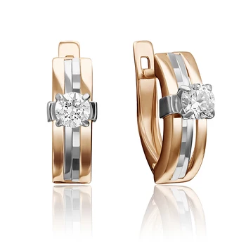 

585 sterling gold earrings, platinum brand, art. 02-4294-501-1111-38