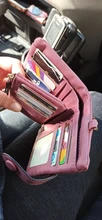 SMOOZA-Cartera de Piel de Mujer, Cartera de Piel de Mujer, billetera mate corta, billetera de Mujer con tres tarjetas plegables, 2020