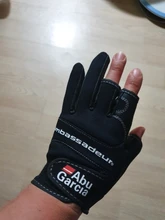ABU Garcia-guantes de pesca de cuero de alta calidad, cómodos, antideslizantes, para pesca al aire libre, 1 par