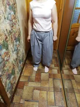 Linen Trouser Harem-Pants Pleated Celmia Vintage Pantalones Pockets Loose High-Elastic