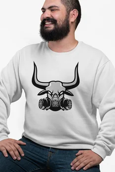 

Angemiel Wear Gas Masker Bull White Men 'S Sweatshirt