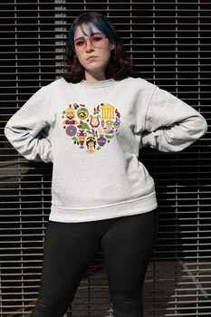 

Angemiel Wear Heart İçindeki Icons White Women Sweatshirts