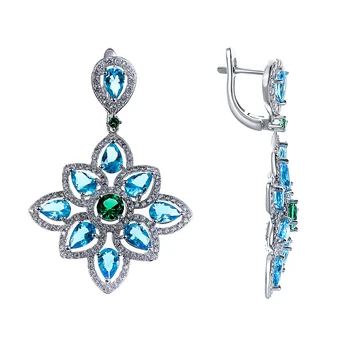 

Silver earrings with cubic zirconia