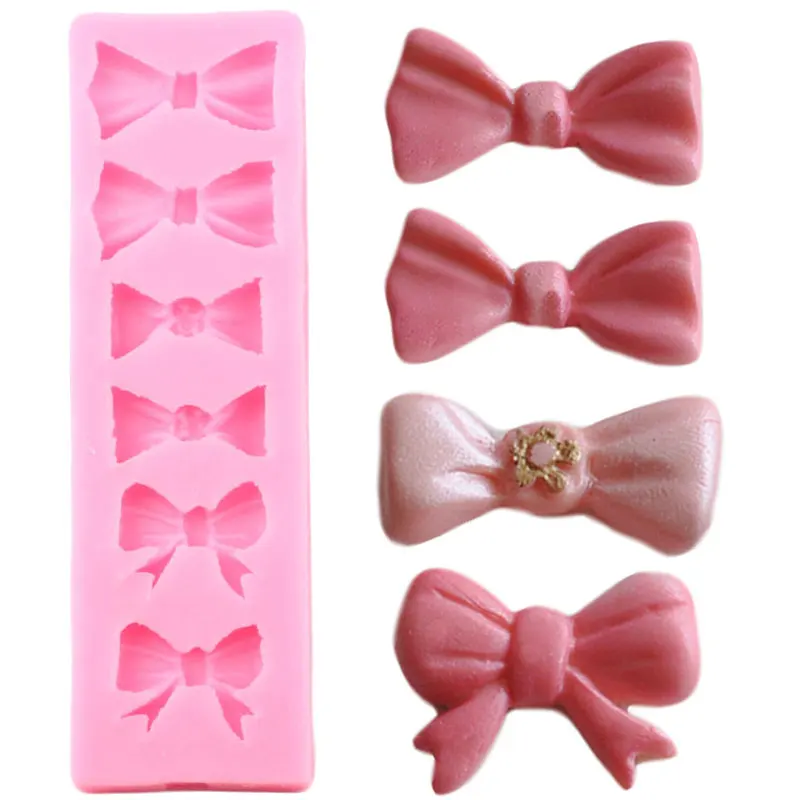 

Bowknot Silicone Mold Cupcake Topper Fondant Cake Decorating Tools Chocolate Gumpaste Molds Candy Making Mould Resin Clay Moulds