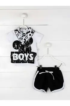 

Baby Boy White Bottom Top Summer Gentleman Babies Cute Casual Casual Cotton Clothing Sets Models and Types