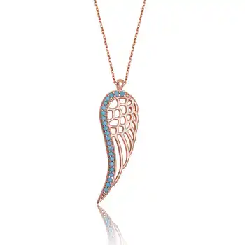 

925 sterling Silver Angel Wing Lady Necklace