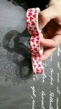 Rollos de cinta de diseño de amor rojo, cinta adhesiva decorativa para manualidades de papel, para el Día de San Valentín (Corazón de amor rojo), 1 unidad