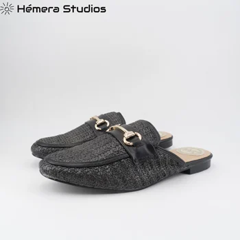 

Woman sandals 2020 Summer ESPARTOS ESPARTO clog buckle wedge espadrille beach braided in beige and black