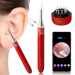 HD Wireless Digital Otoscope Camera with Light, Wax Remover, Video Ear Scope with Ear Wax Removal Tools, Ear Endoscope Cleaner