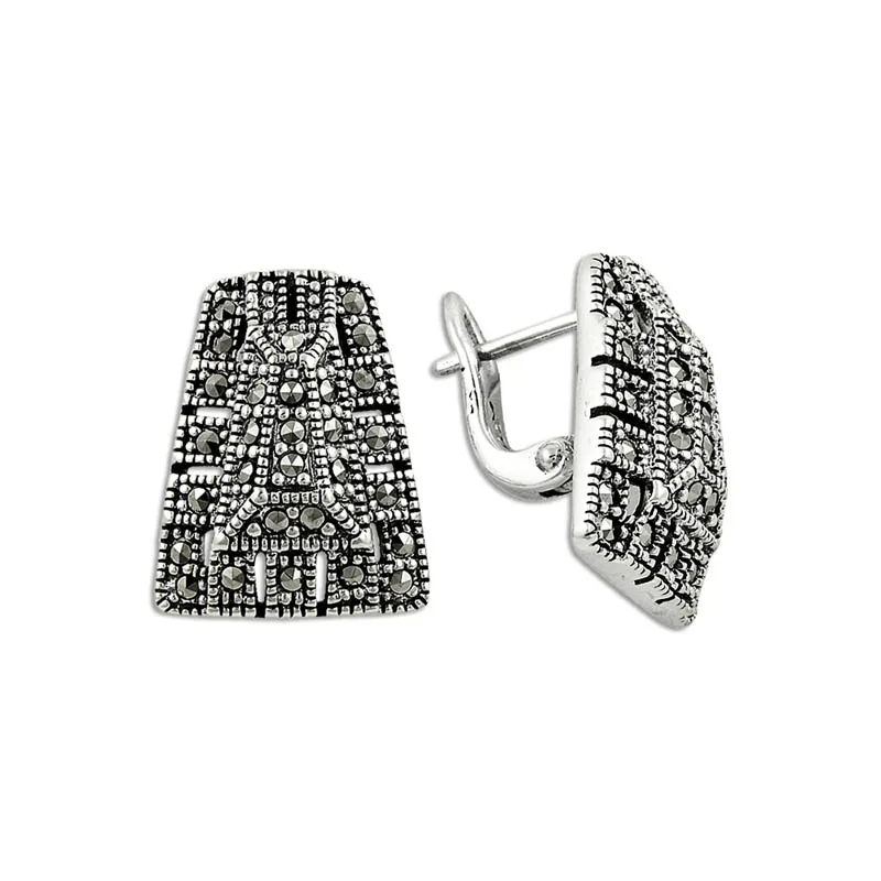 

Silver 925 Sterling Marcasite Earrings