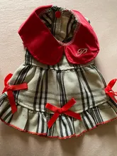 Dress Costume Dog-Puppy-Clothes PET PETCIRCLE Small Dog Classic Check Fit Pet-Cat All-Seasons