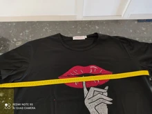 Black T-Shirts Short-Sleeve Trend-Tops Hot-Drilling Korean-Version Cotton Women Summer