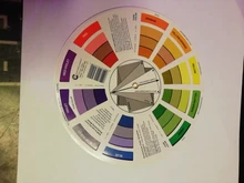 Pigmento de uñas para tatuaje profesional, rueda de 12 colores, tarjeta de papel, diseño de tres niveles, guía mixta, redondo, gira el círculo Central