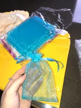 Bolsas de Organza para embalaje de joyería, regalos de dulces para fiesta de boda, Goodie, regalos, bolsitas dibujables, 50 Uds.