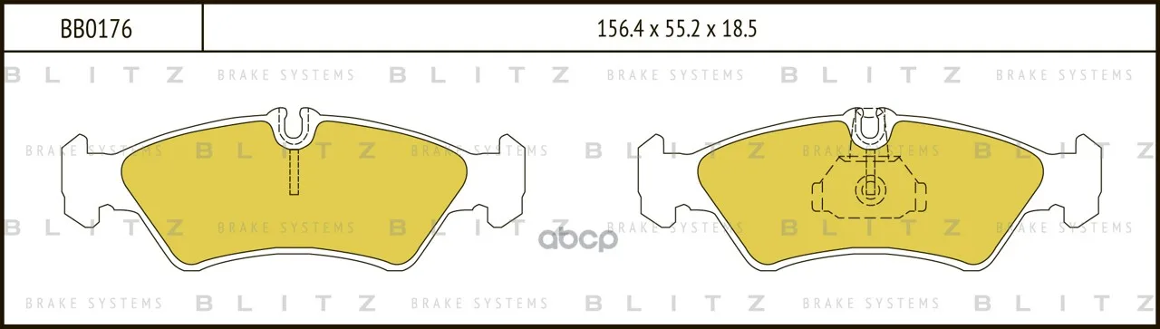 Колодки Тормозные Дисковые | Зад | Mercedes Sprinter 2-T 95-Vw Lt 28-35 96- Blitz арт. BB0176