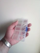 Caja de almacenamiento con bolsillos para señuelos de pesca, caja de 10 compartimentos para cebos de pesca, transparente, cuadrada