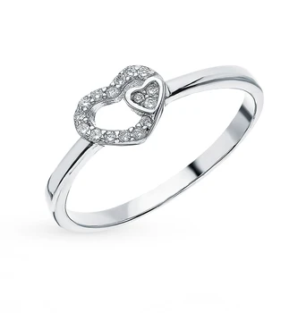 

Silver ring with cubic zirconia sunlight sample 925