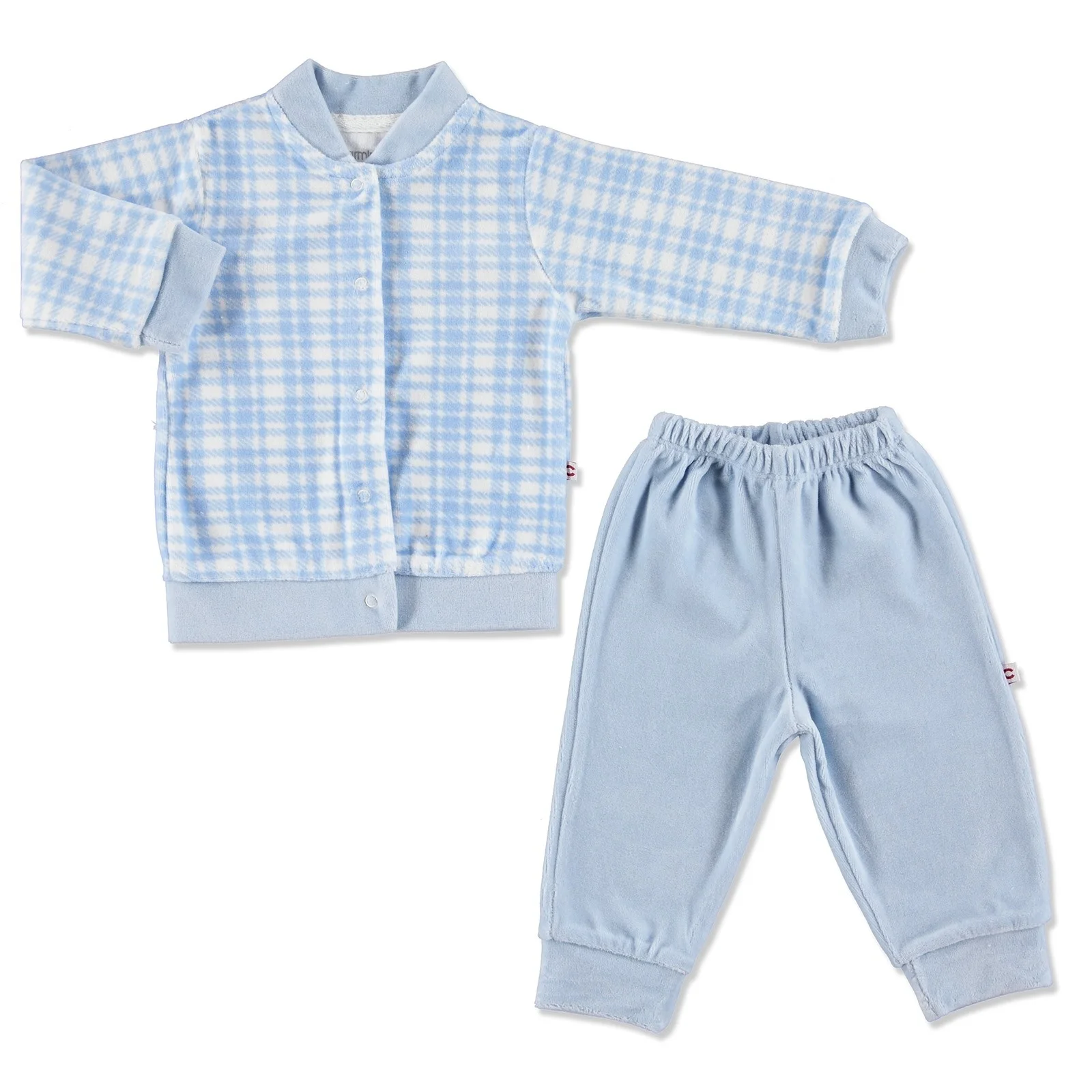 

ebebek Carmin Baby Square Printed Velvet Pyjamas Set