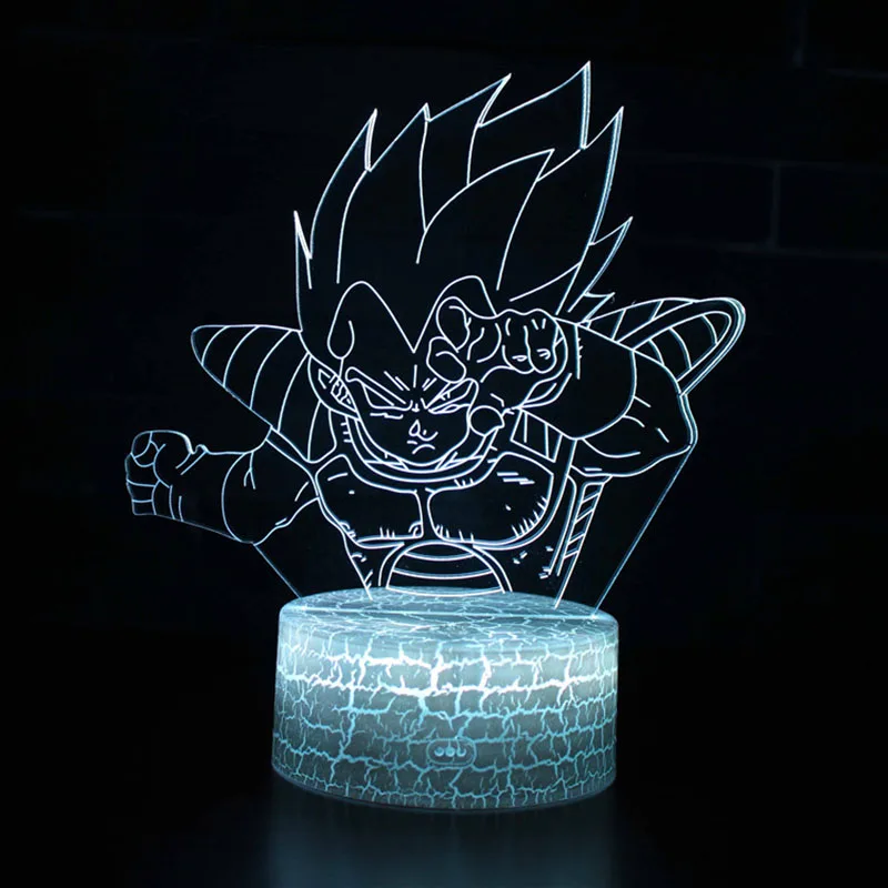 MY-84 Dragon Ball цвета сменные 3D Настольная лампа с дистанционным управлением украшение комнаты светильник Goku Вегета фигурка ночной Светильник s - Цвет абажура: MY-84
