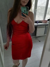 CNYISHE Elegant Satin Dresses for Women Solid Red Black Midi Dress 2020 Fashion Winter