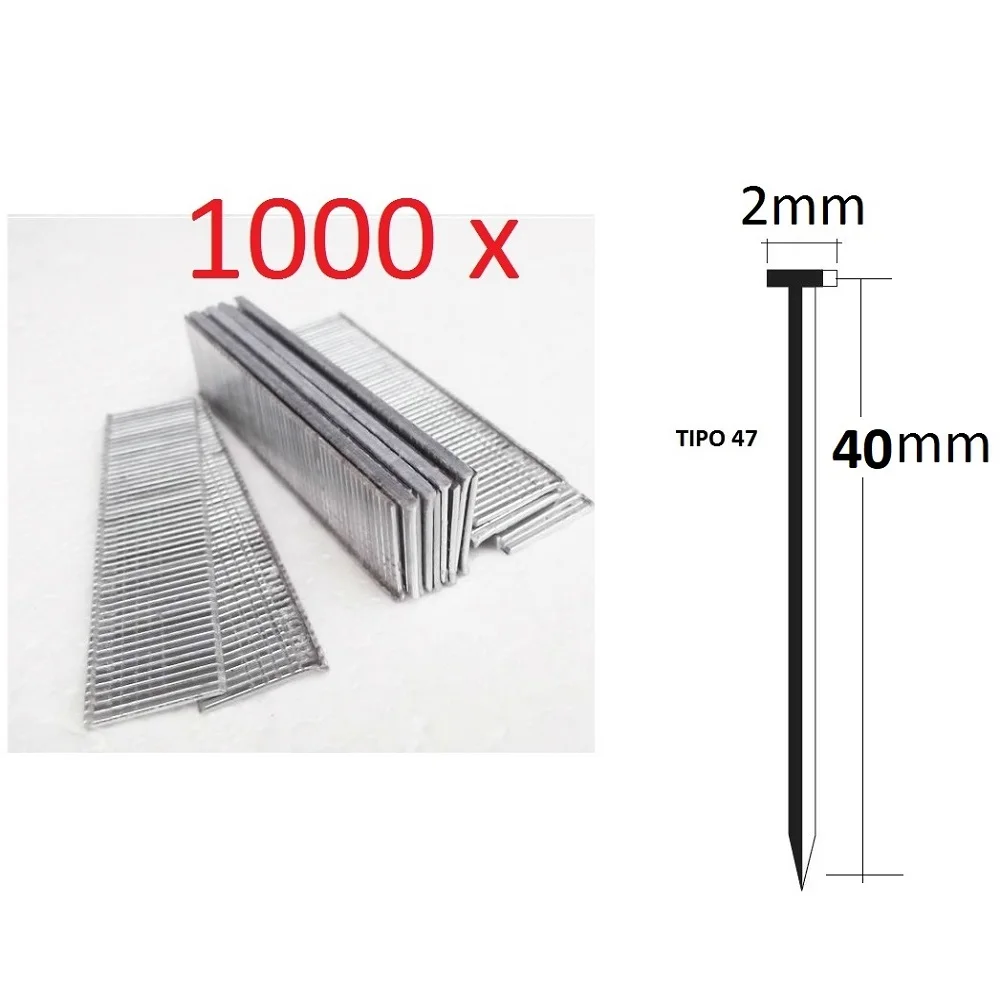 Nadeel instant harpoen 1000 Nagels 40Mm Type 47 Voor Nietmachine Tacker Neumatica Pdt.... Parkside  Tips Nagels Geen Hoofd Duitse Staal Lidl - AliExpress Gereedschap