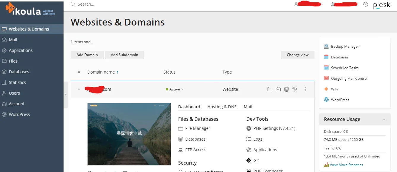 图片[3]-Ikoula IKL PRO网页托管搭建博客 - 星际博客-星际博客