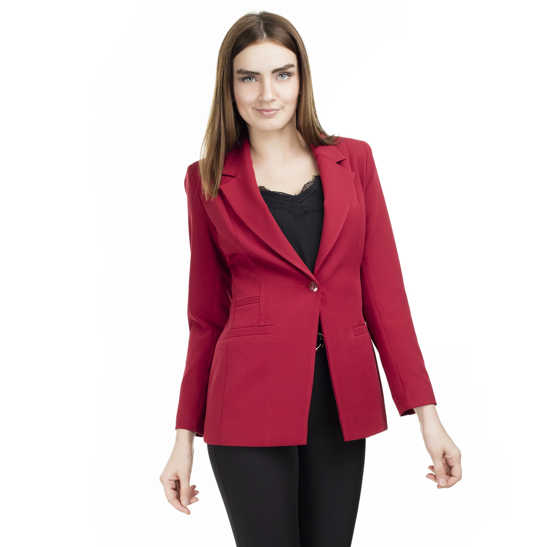

Via Dante Mobile Detailed One-Button Coat WOMEN JACKET 4783121VD