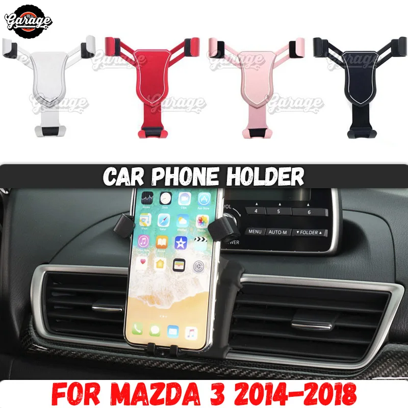 Автомобильный держатель для телефона для Mazda 3-, алюминиевый сплав, 1 комплект, украшение для автомобиля, аксессуары для интерьера телефона
