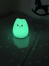 Ornaments Touch-Sensor Night-Lamp Desktop-Decor Baby Bedroom Battery/usb-Charge Silicone