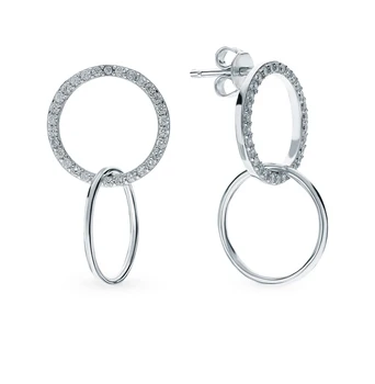

Silver earrings with cubic zirconia sunlight sample 925