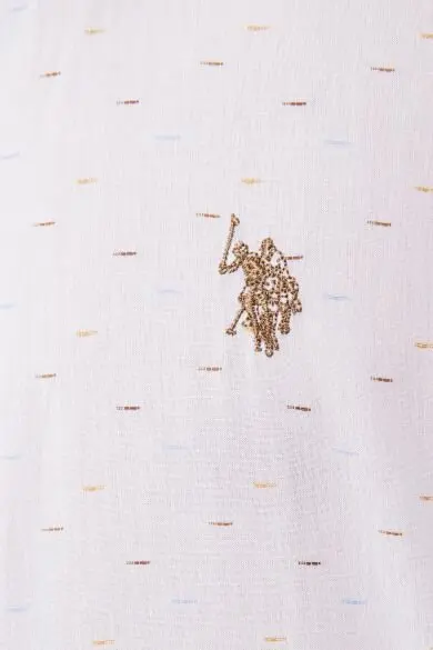 U.S. POLO ASSN. Приталенная рубашка с принтом «Таба»