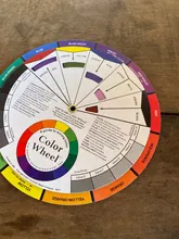 Pigmento de uñas para tatuaje profesional, rueda de 12 colores, tarjeta de papel, diseño de tres niveles, guía mixta, redondo, gira el círculo Central