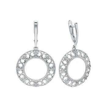 

Silver earrings with cubic zirconium sunlight sample 925