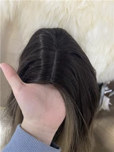 GEMMA-pelucas de cabello largo ondulado para mujeres negras, pelo sintético de parte media, para fiesta diaria, Cosplay, resistente al calor