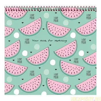 

Sketchbook A6 on the spiral "watermelons" 40 L, hard substrate