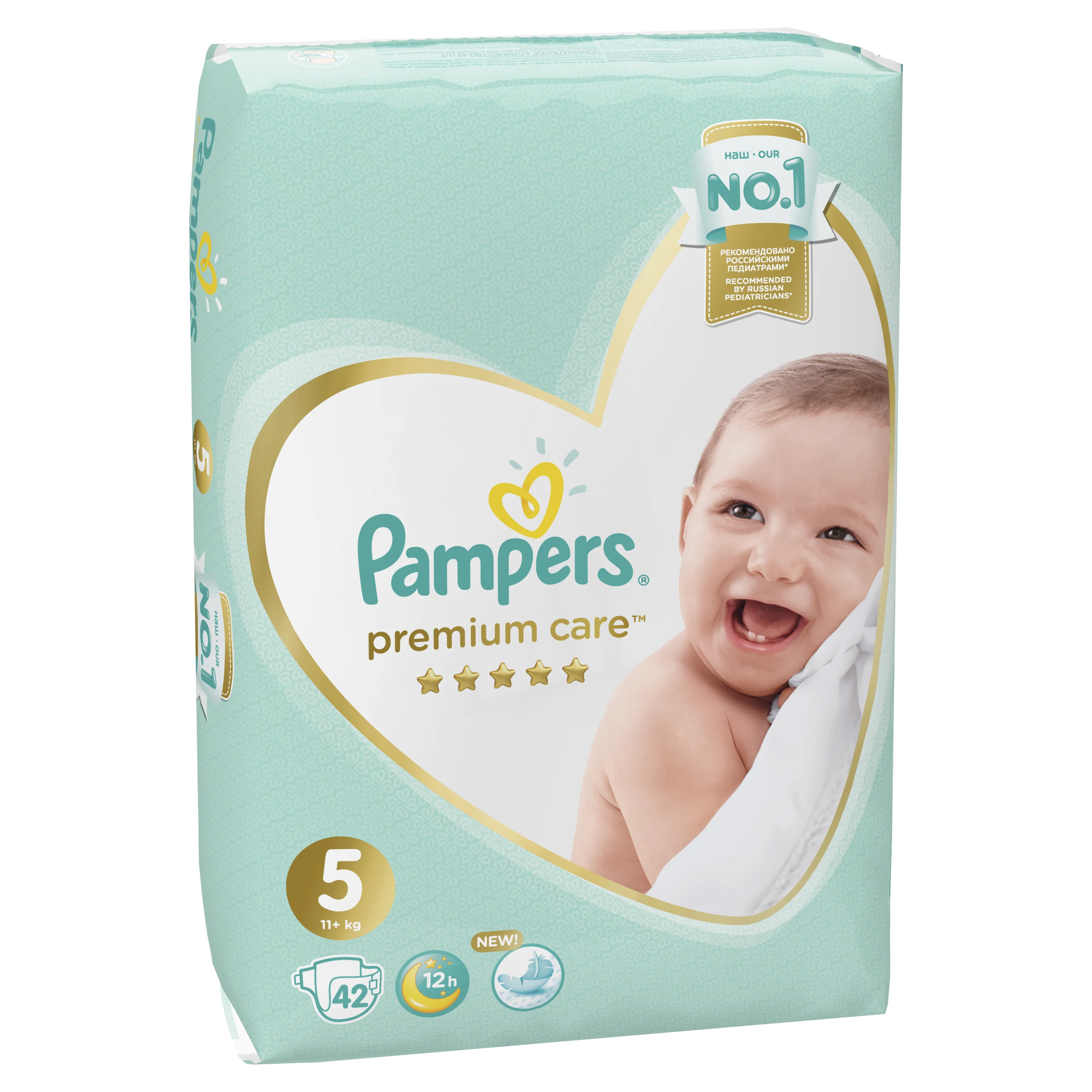 Подгузники Pampers Premium Care Размер 5, 11-16кг, 42шт