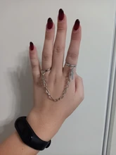 Anillo de cadena cruzada Vintage para hombre y mujer, sortija ajustable, Hip Hop, Punk, para fiestas, citas, BFF, 2020