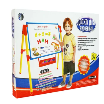 

Easel 2 in 1 letters, numbers, marker, crayons, sponge.