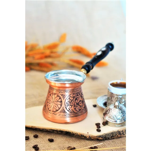 Anatóliai Török ​​Kávéfőző Kézzel Készített Oszmán Arab Kávé Eszpresszó Edények Réz Kávéfőző Cezve Ibrik Konyhai Eszközök Barista - Image 2