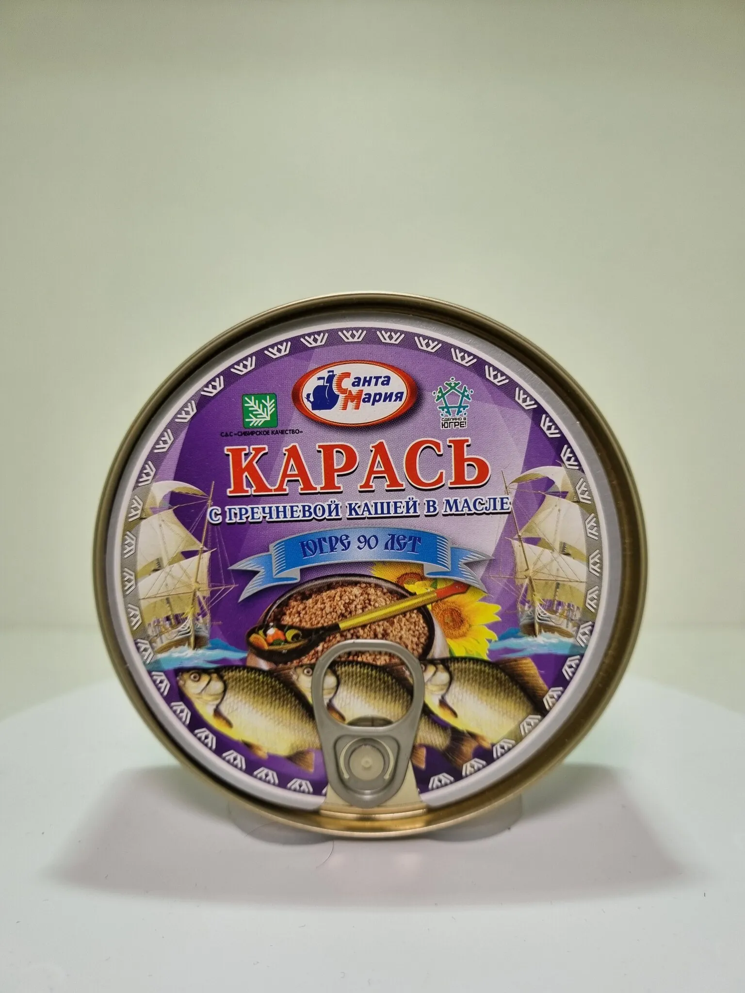 Crucian carp with buckwheat кашей in oil 230g